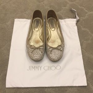 Jimmy choo Swarovski flats size 40